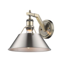 Golden Canada 3306-1W AB-PW - Yep by Golden Lighting Orwell 1-light Wall Sconce in Aged Brass and Pewter shade